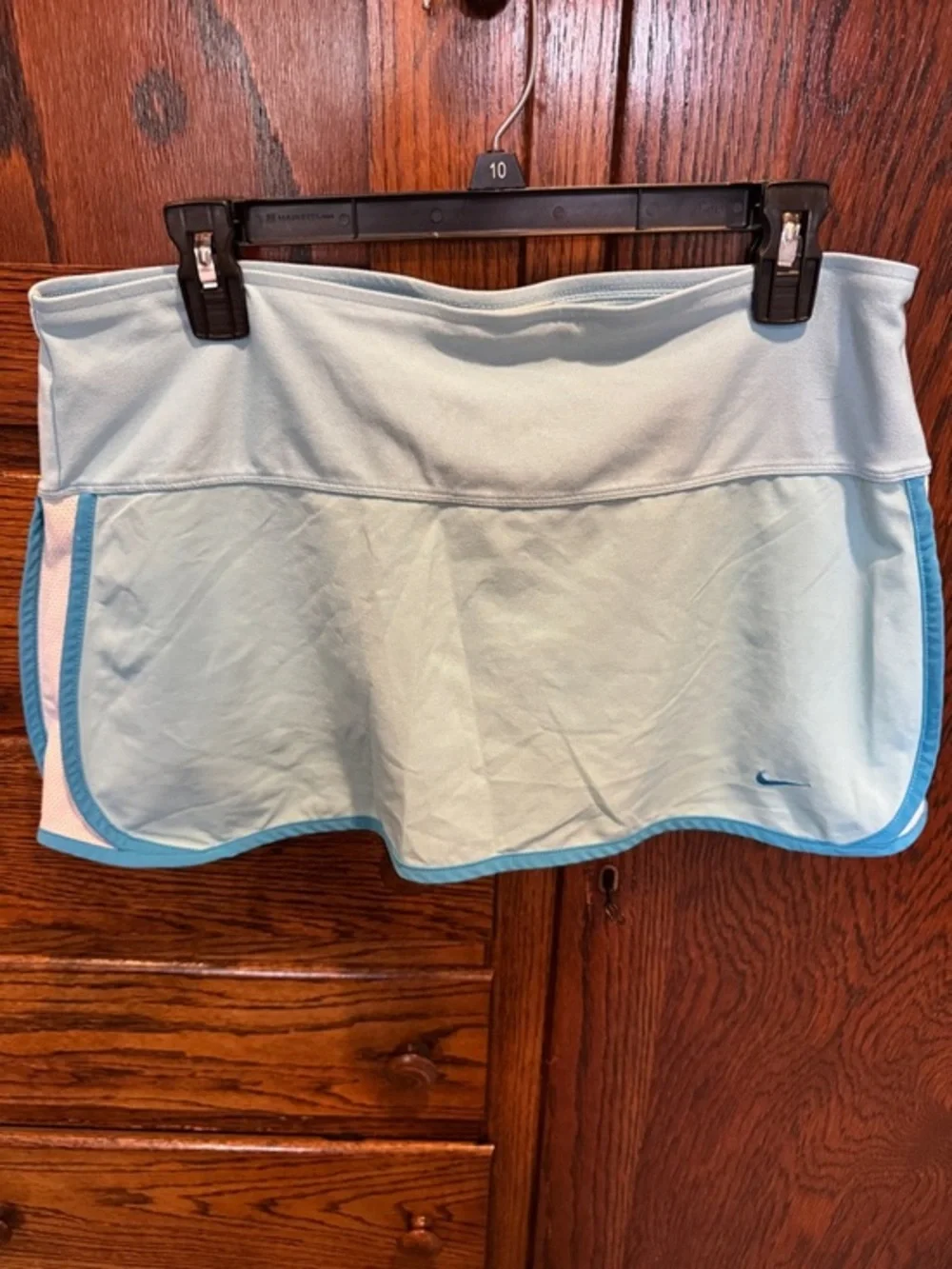 Nike Light Blue Tennis Skort with Blue Trim